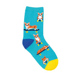 Skater Corgi kids socks, 2-4 years