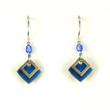 small layered squares earrings
