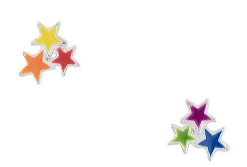 Star cluster stud earrings