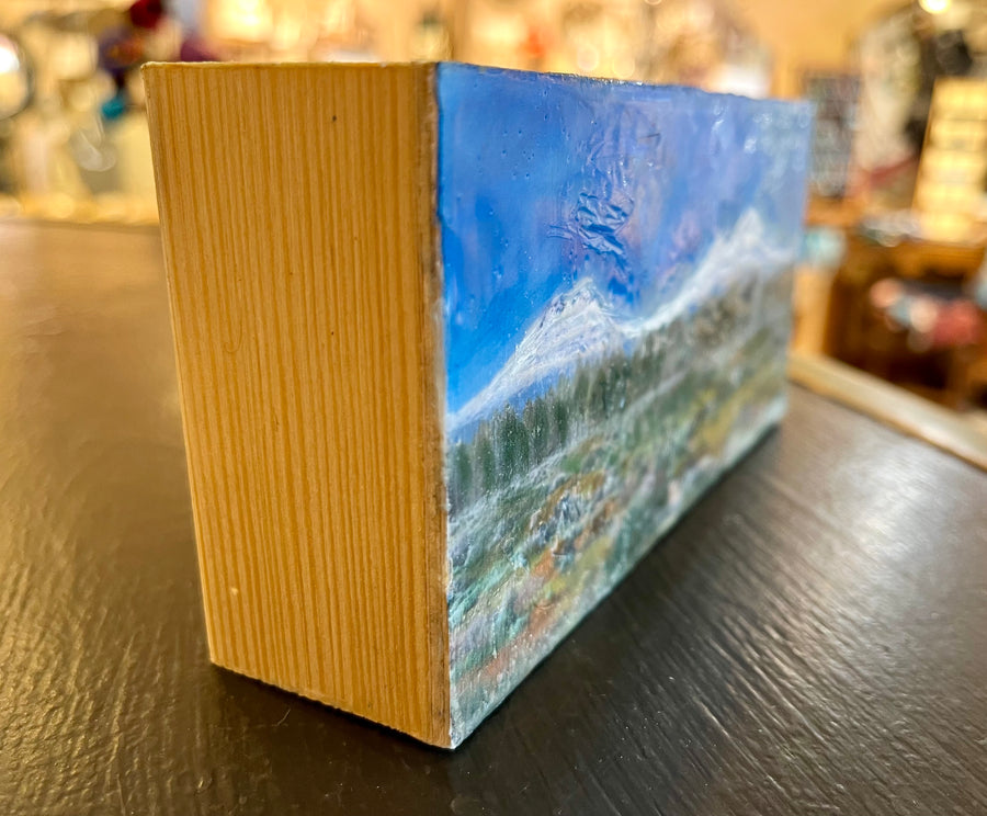 Encaustic Painting of Three Sisters 6"x3"x1.5"