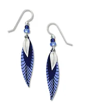 Twilight and denim 3 part earrings