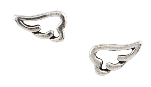 Angel Wing Studs in sterling silver