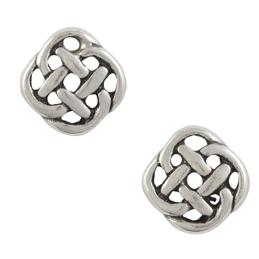 Celtic knot sterling silver post earrings