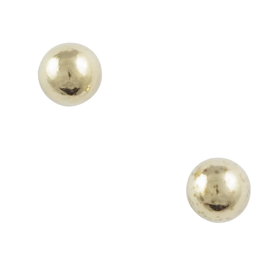 3 mm ball stud earrings, gold plated