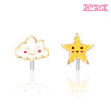 Clip on earrings, non-slip silicone clips