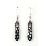 Glass dagger drop earrings