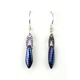 Glass dagger drop earrings