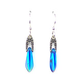 Glass dagger drop earrings