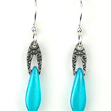 Glass dagger drop earrings