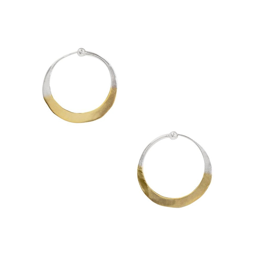 Gold Dipped Sterling Silver Hoop Earrings