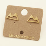 Mini mountain stud earrings