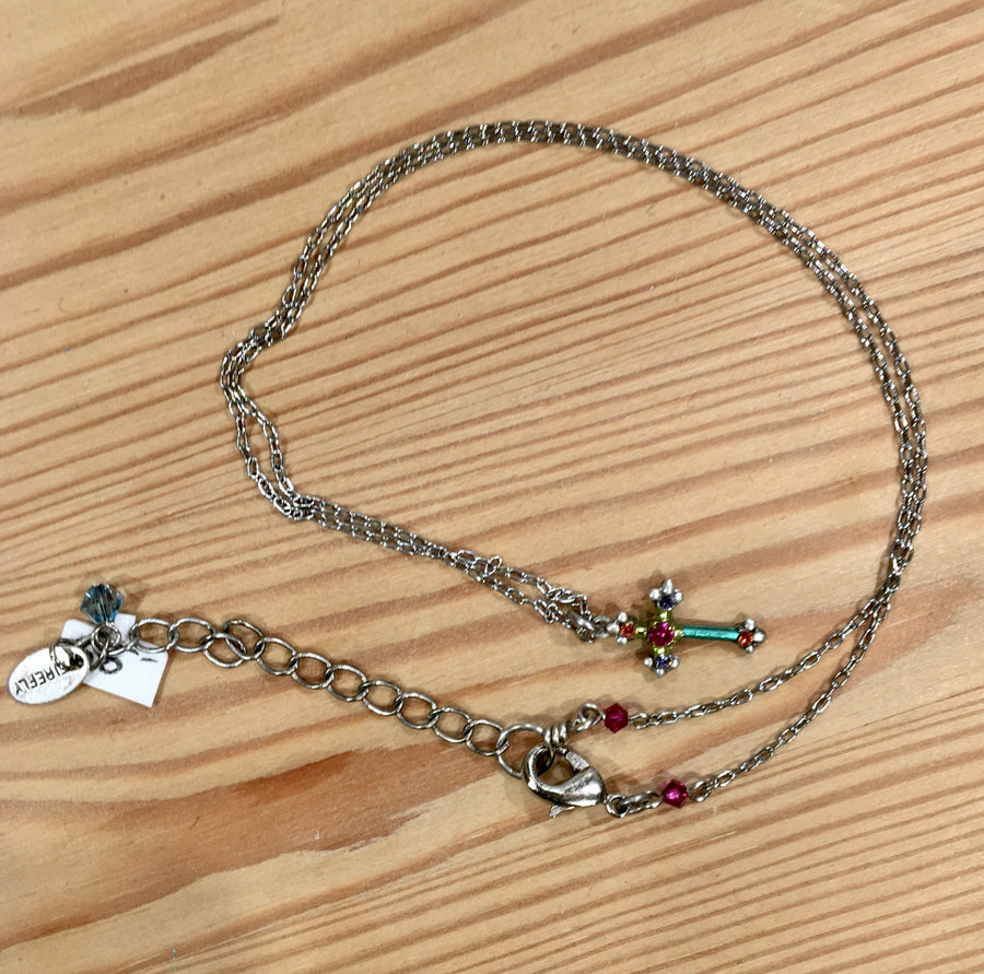 Crosses Petite Ornate Pendant Necklace