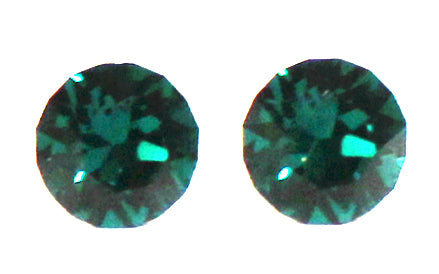 Crystal post earrings in birthstone colors