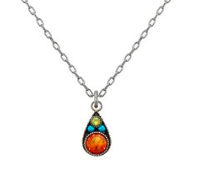 Domas Drop Pendant Necklace, Tangerine