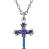Crosses, Petite Ornate Pendant Necklace