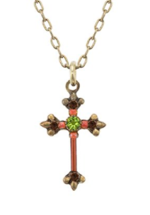 Crosses Petite Ornate Pendant Necklace
