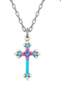 Crosses Petite Ornate Pendant Necklace
