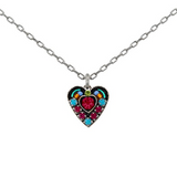 Hearts Small Multicolor Pendant Necklace