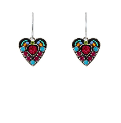 Heart within a heart earrings