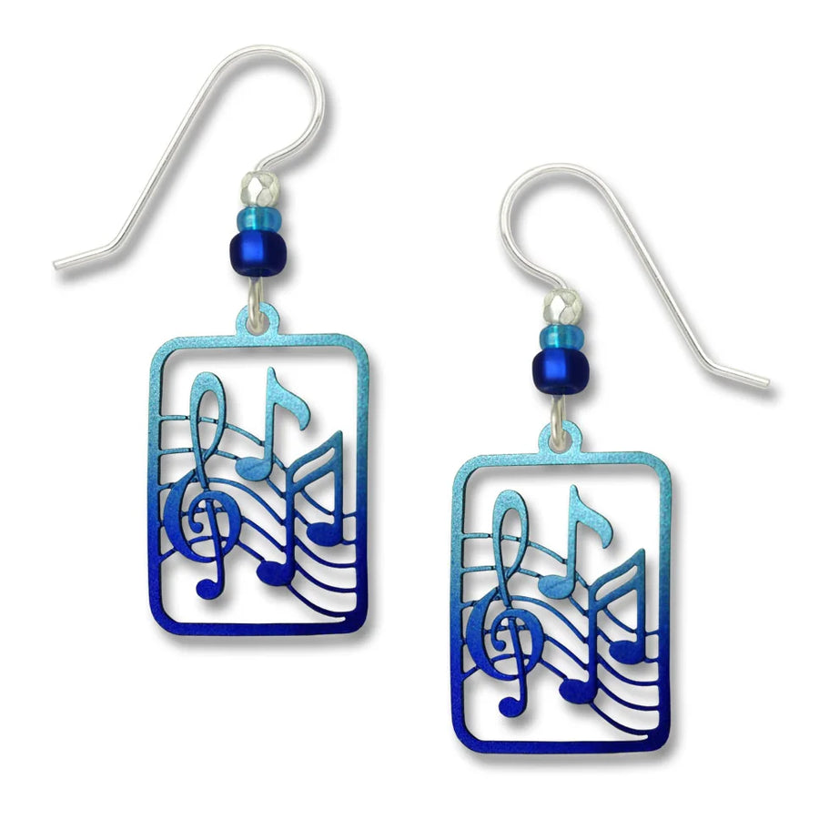 Blue note earrings