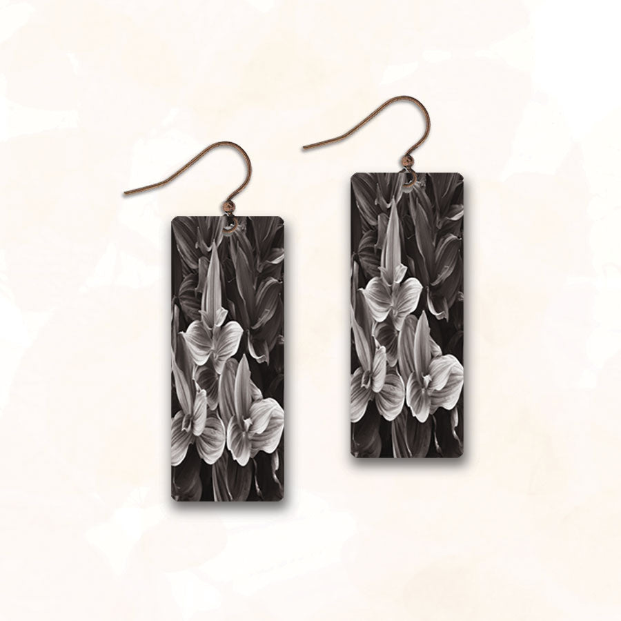 Art print rectangle earrings, DC Designs