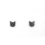 cat face post earrings
