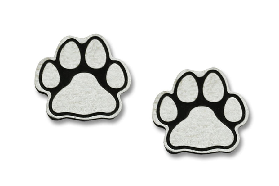 Paw Print Post Earrings