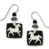 Horse on Black Backer Earrings,  Sienna Sky