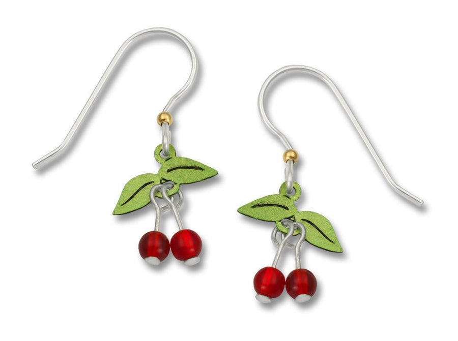 Beaded Cherries Earrings