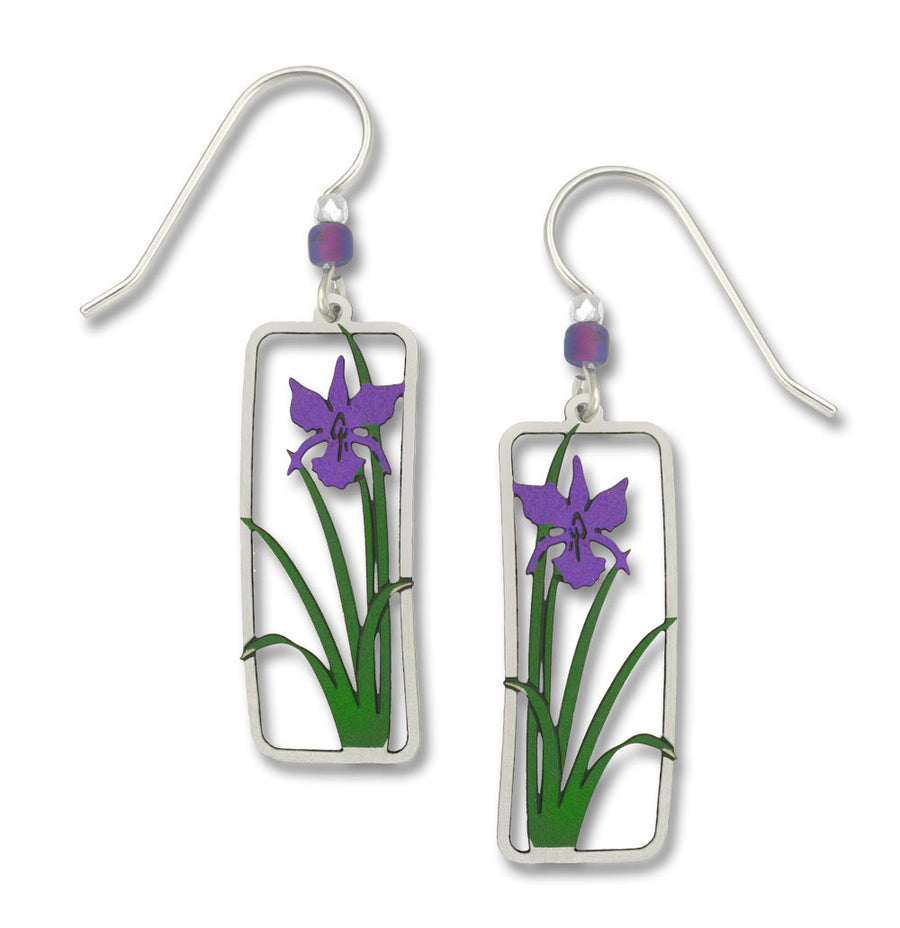 Purple Iris Earrings, Sienna Sky