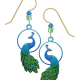 Peacock Earrings, Sienna Sky