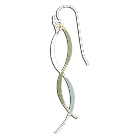 Tango double wave earrings, Mark Steel