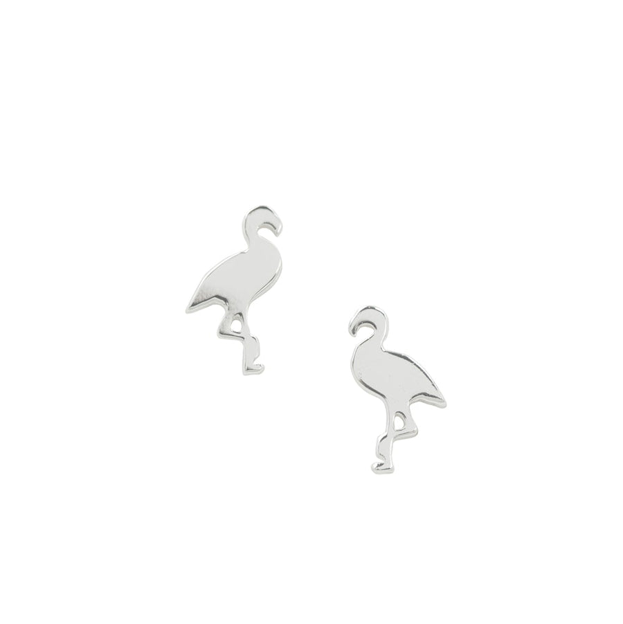 Flamingo sterling stud earrings