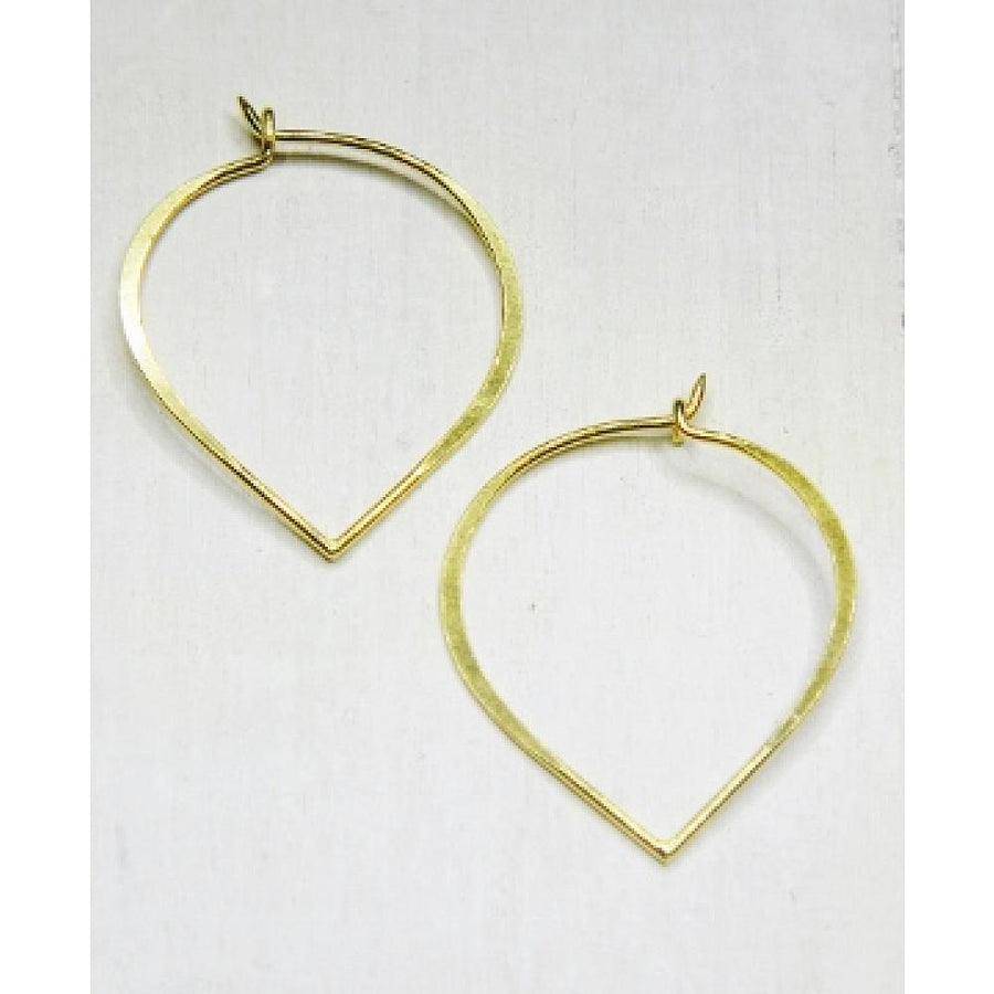 Lotus petal hoop earrings, sterling silver or gold over sterling silver.
