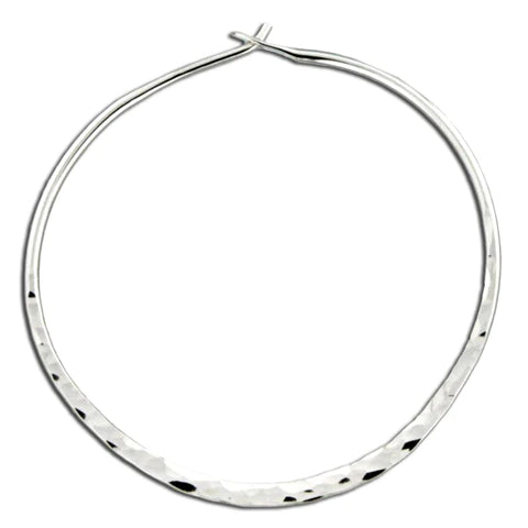 Hammered hoop earrings in sterling silver or 14k gold filled, 3 sizes