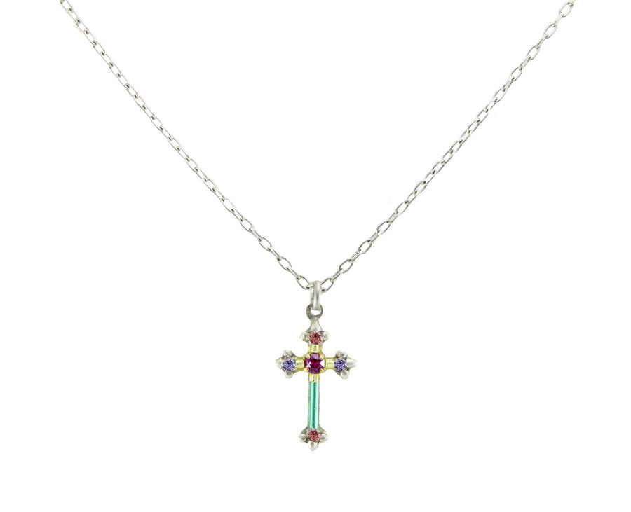 Crosses Petite Ornate Pendant Necklace