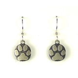 Paw print dangle earrings