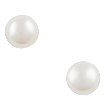 Pearl earring, silver post, 4 mm