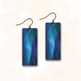 Art print rectangle earrings, DC Designs