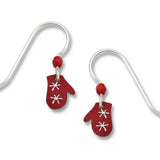 Red mitten earrings