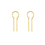 "Tiny Dancer" Threader Earrings, 24k gold plated silver or Sterling Silver