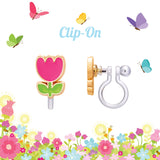 Clip on earrings, non-slip silicone clips